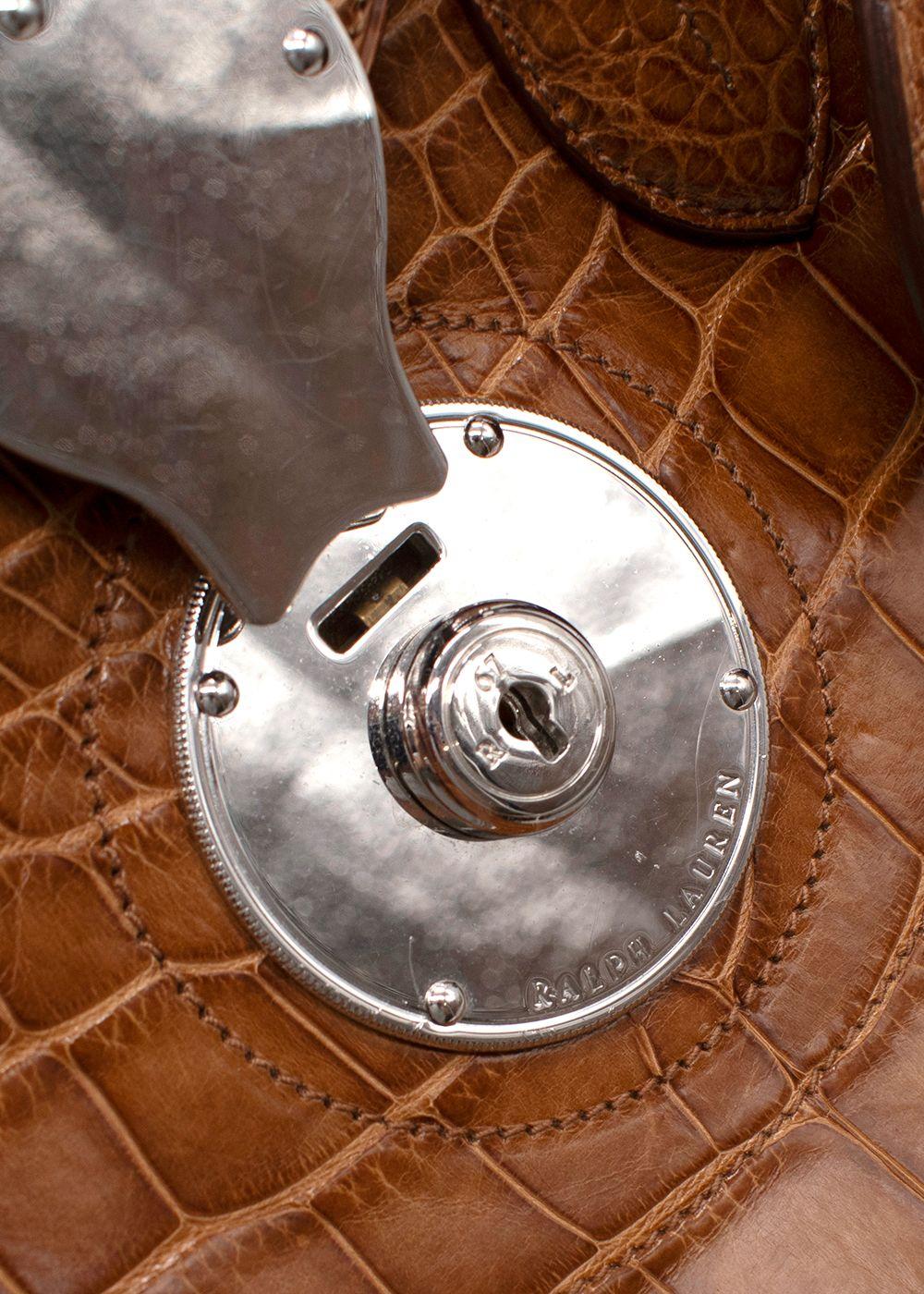 Ralph Lauren Ricky 33 Caiman Crocodile Bag