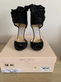 Jimmy Choo Black Katarina Ruffled Sandals