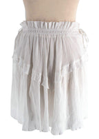Isabel Marant Etoile White Ruffled Mini Skirt