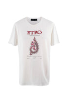 Etro White Cotton Vino da Tavola T-Shirt
