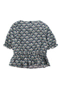 Bird Floral Printed Cotton Top