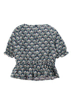 Bird Floral Printed Cotton Top