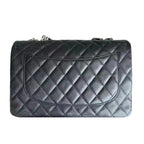 Classic Black Quilted Caviar Jumbo  Single Flap