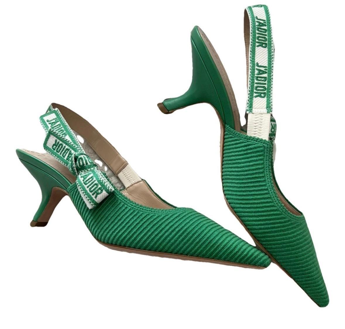 Dior Green J'adior Slingback Sandals