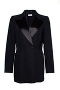 Dries Van Noten Black Wool Jacket W/Satin Lapels
