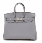 Hermès Grey/Gold Hardware Birkin 25