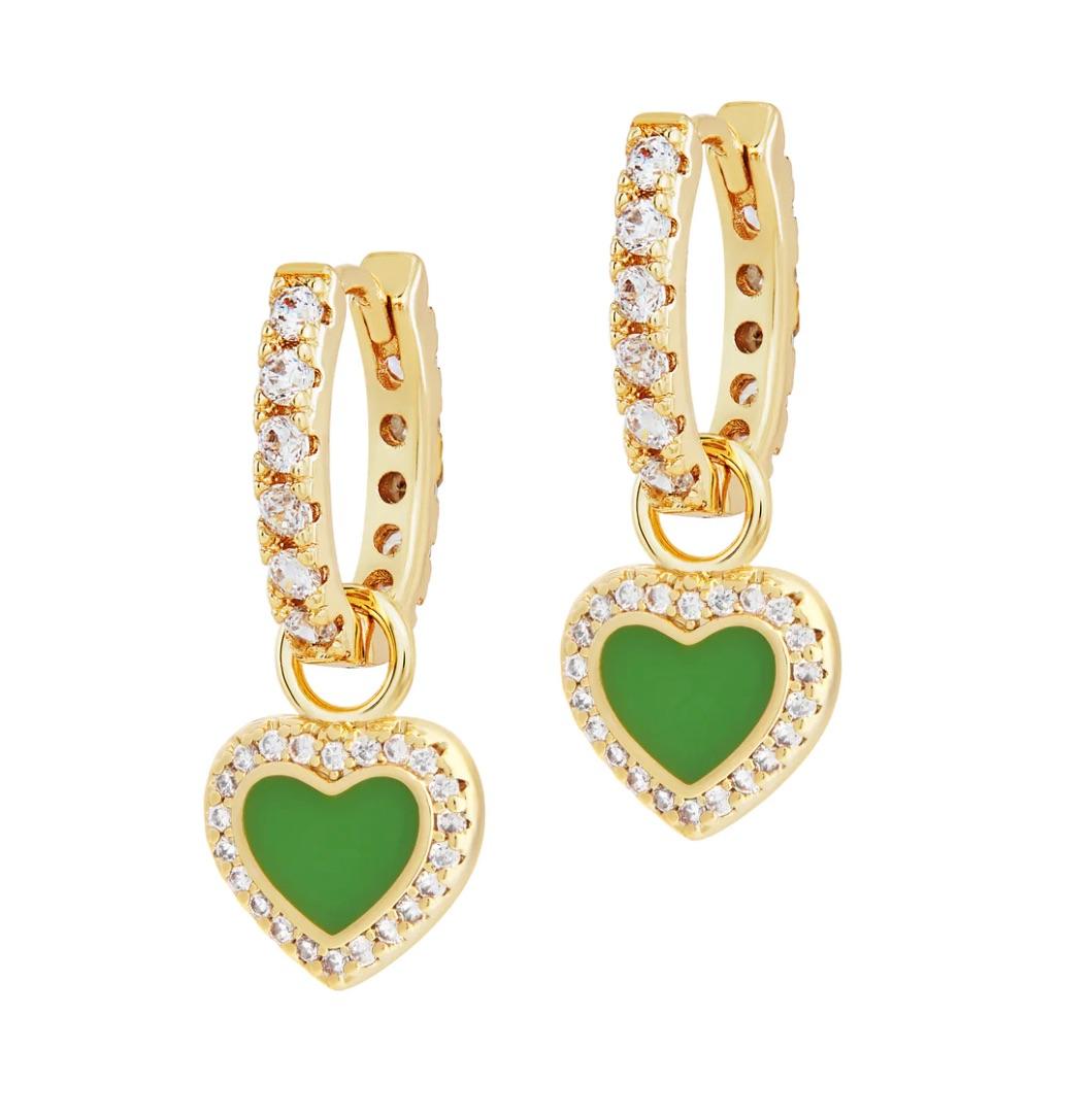 MeMe London Gold Plated Small Hoop Heart Earrings