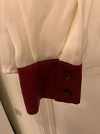 Stella McCartney Cream Blouse with Wine Contrast Cuff