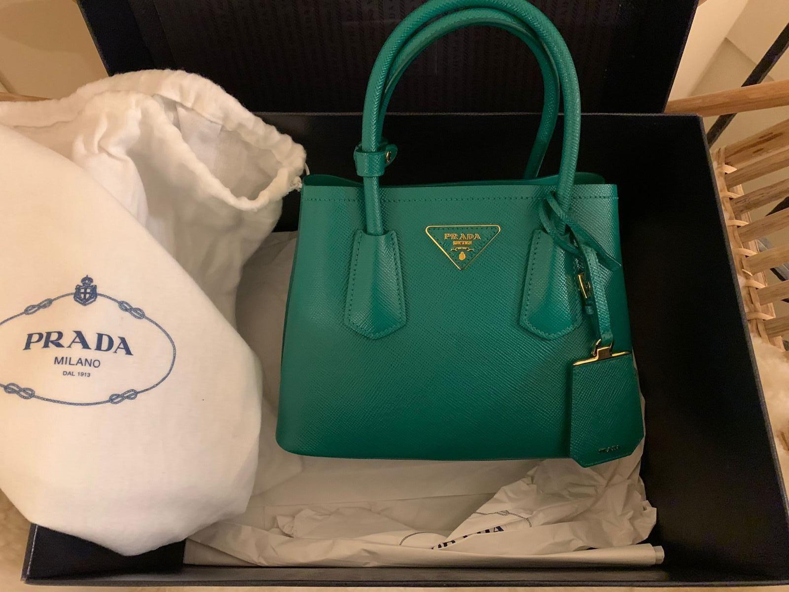 Emerald Green Double Saffiano Mini Bag