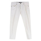 Incotex White Cotton Sky Slim Fit Jeans