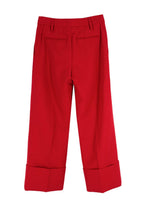 Valentino Red Cropped Tailored Suit Trousers