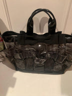 REDValentino Lace Print PVC Tote Bag