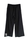 Matteau Black Cropped Wide Leg Linen Trousers