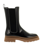 Brunello Cucinelli Black Leather Ankle Boots