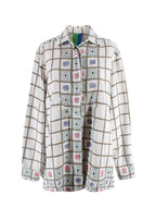 Rianna + Nina Floral Crochet Square Shirt