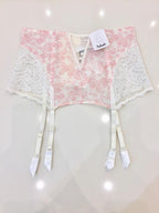 Aubade Leavers Lace Rose Waist Cincher Suspender Belt