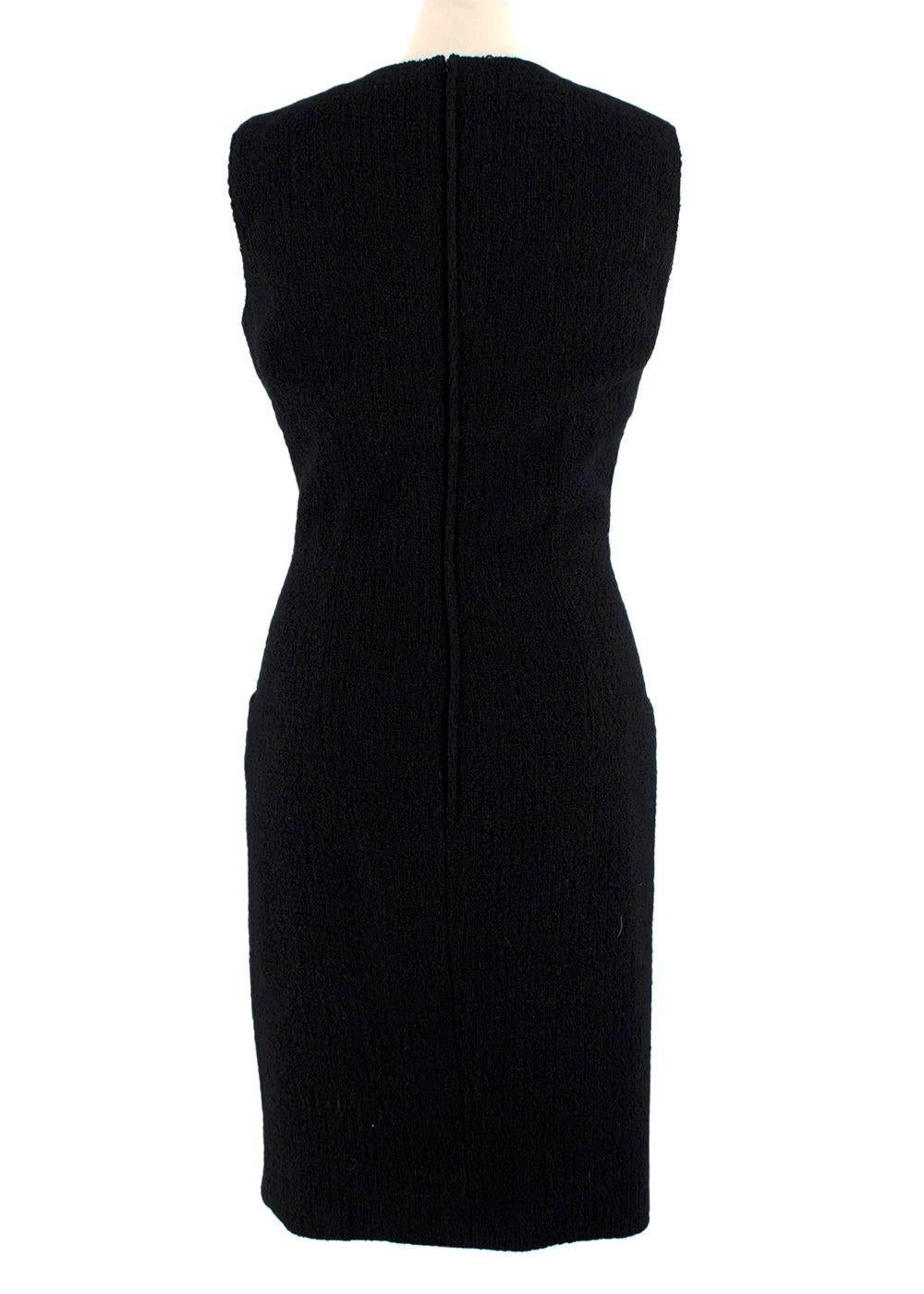 Valentino Black Boucle Midi Dress