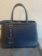 Fendi Blue leather 2Jours Tote Bag