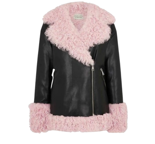 Charlotte Simone Black Bowie Leather Jacket