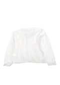 Bonpoint Kids White Knit Cardigan