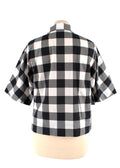Dolce & Gabbana Black and White Check Short Sleeve Shirt