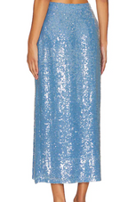Lapointe Blue Sequin Skirt
