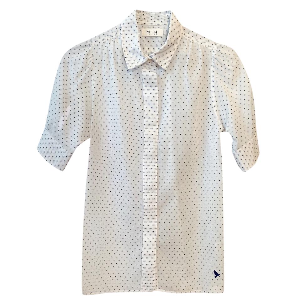 MIH Jeans Dotted White Blouse