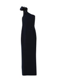 Marchesa Notte One Shoulder Floral Applique Gown