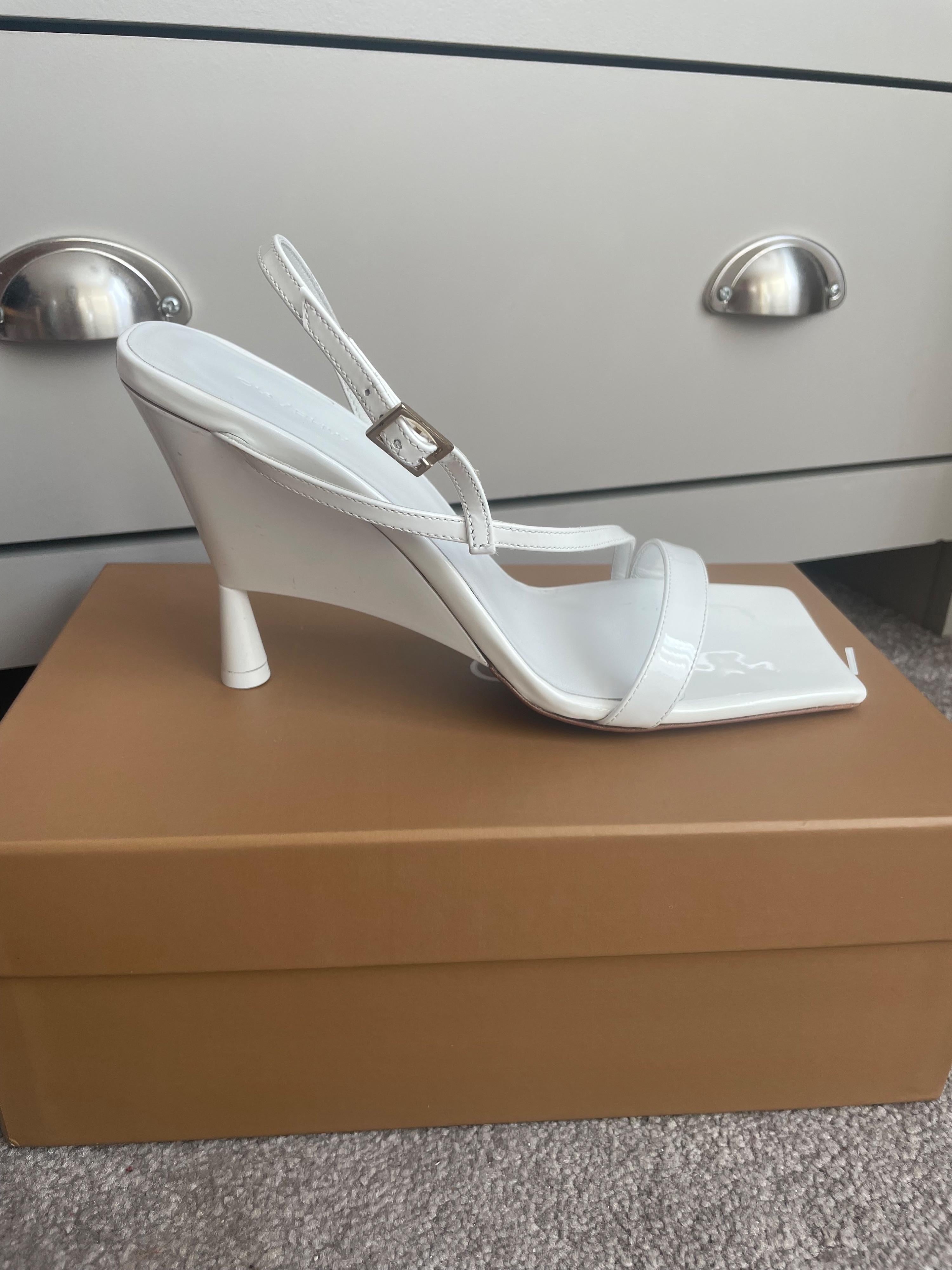Gia Borghini White Rosie 5 Heels