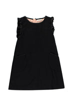 Pale Cloud Sleeveless Leather Trimmed Dress