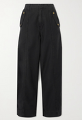 Frame Utility Barrel Cotton-Canvas Wide-Leg Pants