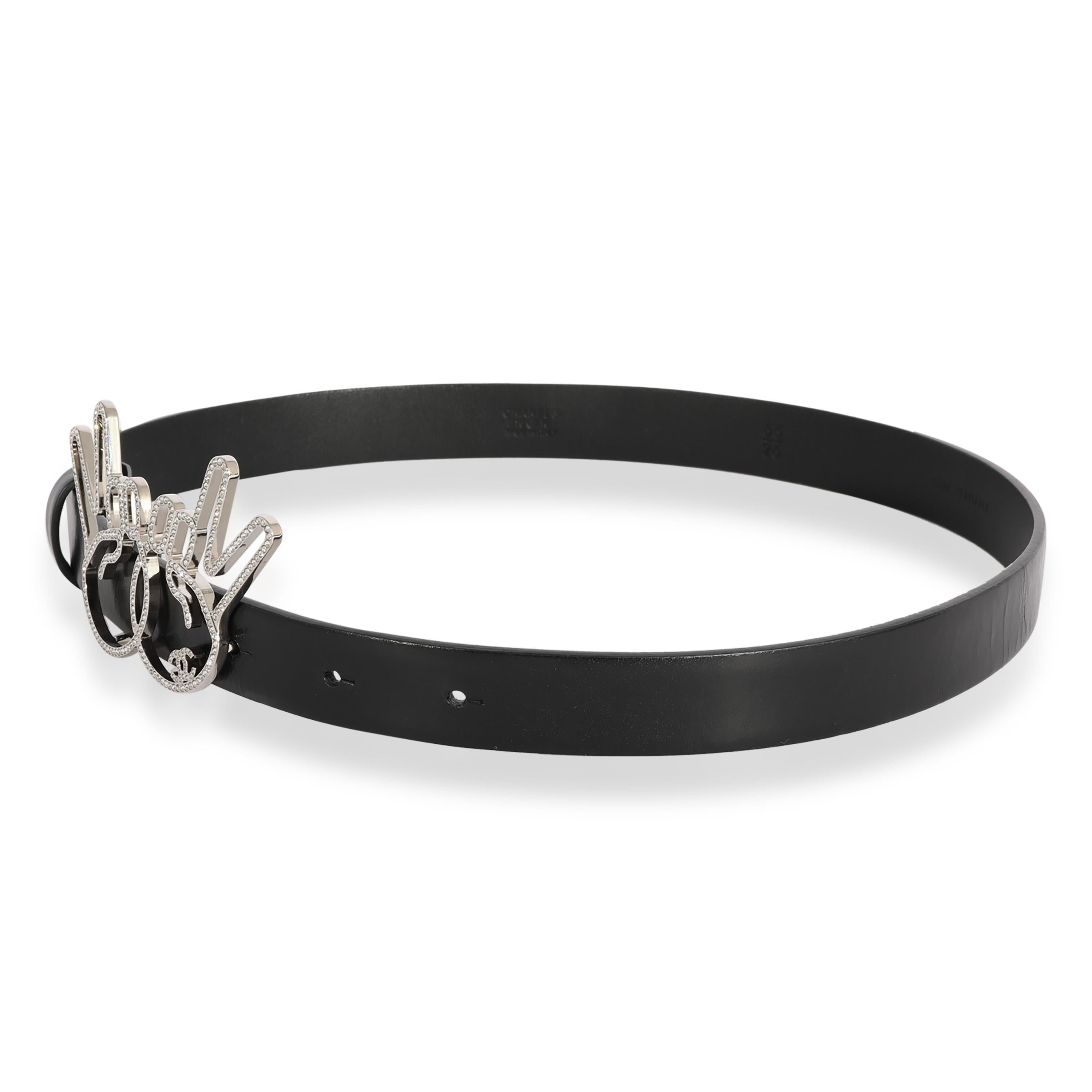 Chanel  Crystal Peace Sign Emoji Belt 65/26