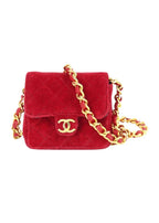 1990 Velvet Micro Flap Bag