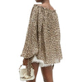 Zimmermann Leopard Print Oversize Balloon Sleeve Top