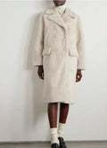 Yves Salomon Relaxed Style Grey Lamb Shearling Coat