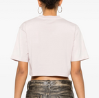 Off-White Rubberised-Logo Cropped T-shirt