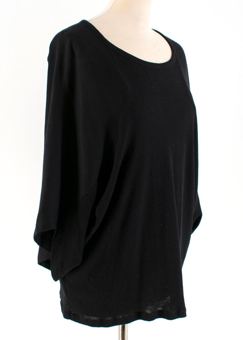 McQ By Alexander McQueen Black Kimono T-Shirt Top
