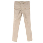 Prada Nude Cotton Straight Leg Trousers