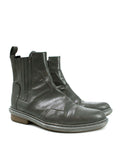 Balenciaga Grey Distressed Leather Chelsea Boots