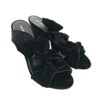 Sergio Rossi Black Velvet Knot Mules