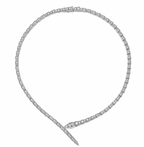 Serpenti Diamond And White Gold Necklace