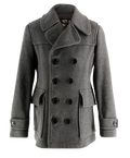 Burberry Grey Wool Double Breated Jacket/coat