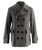 Burberry Grey Wool Double Breated Jacket/coat