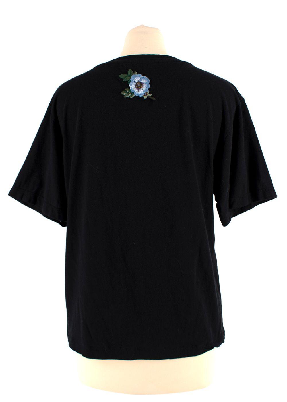 Gucci Black Washed Logo Distressed T-Shirt