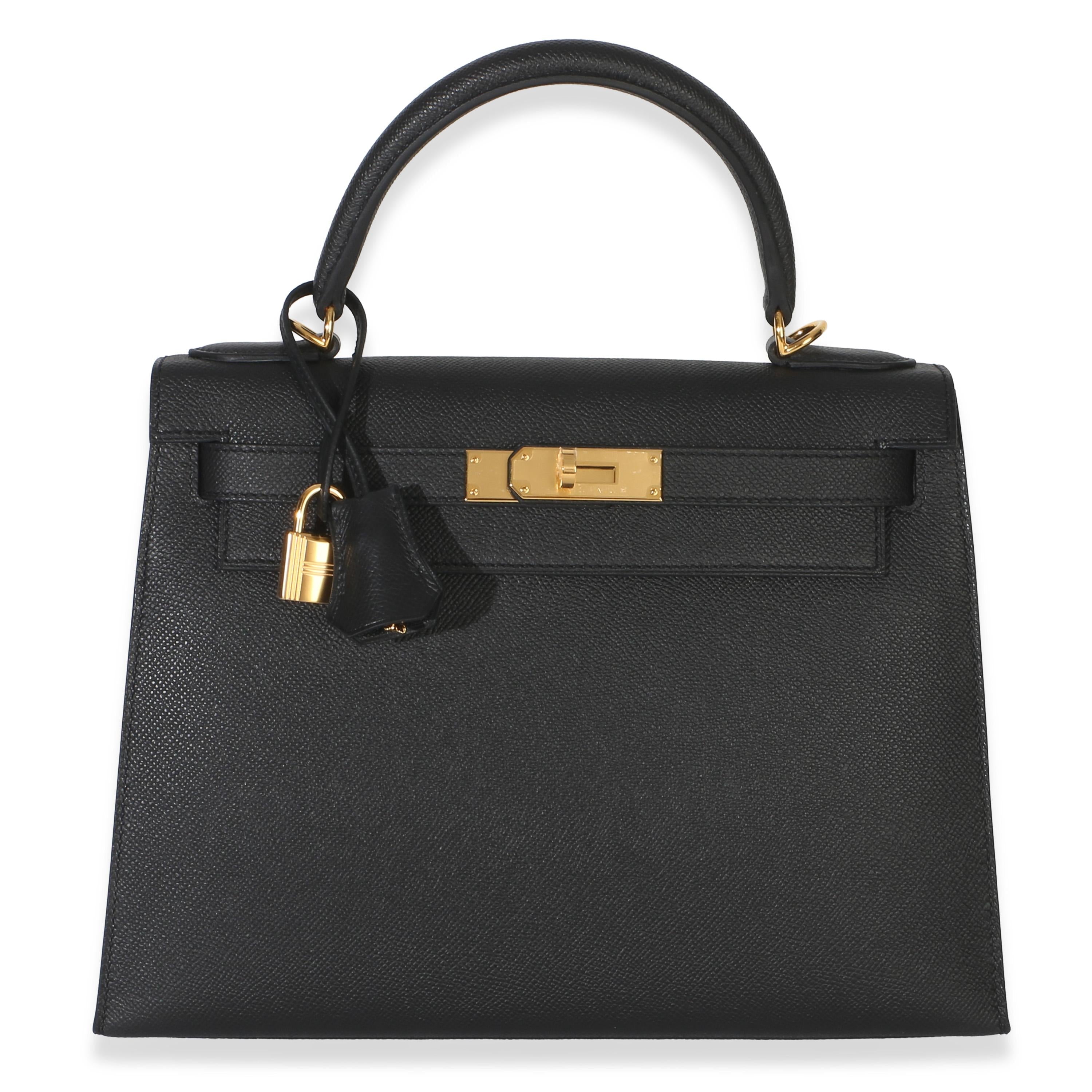 Hermès Black Epsom Sellier Kelly 28 PHW