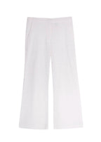 Theory White Linen Blend Cropped Trouser