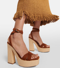 Jimmy Choo Gaia 140 Platform Sandals 37.5