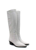 Gianvinto Rossi White Knee High Leather Cow Boy Boots