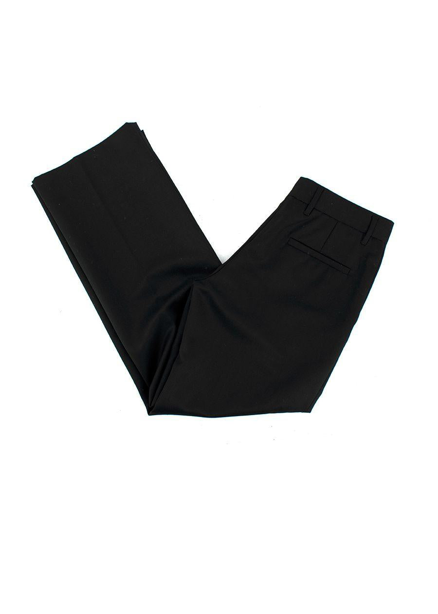 Textured Black Trousers