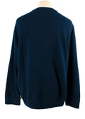 Hermes Navy Sweatshirt with Black Leather Detail